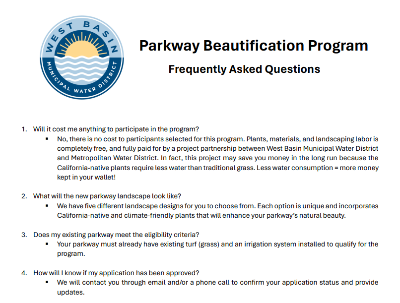 parkway FAQ