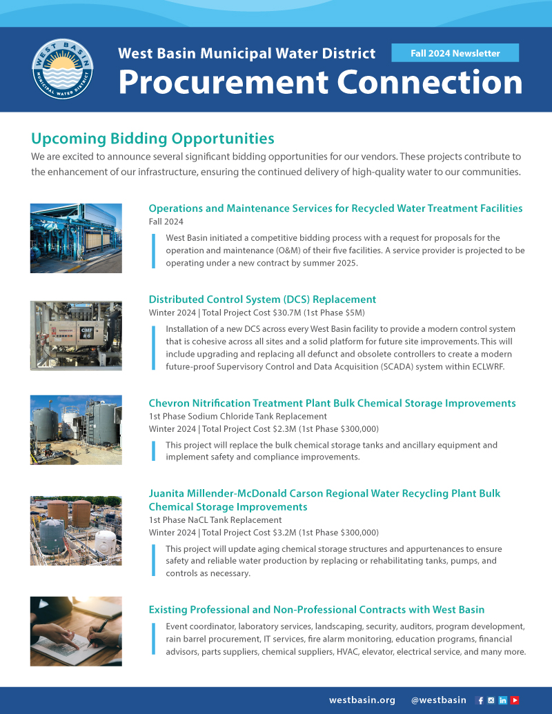 West Basin Fall 2024 Procurement Newsletter - Page 1