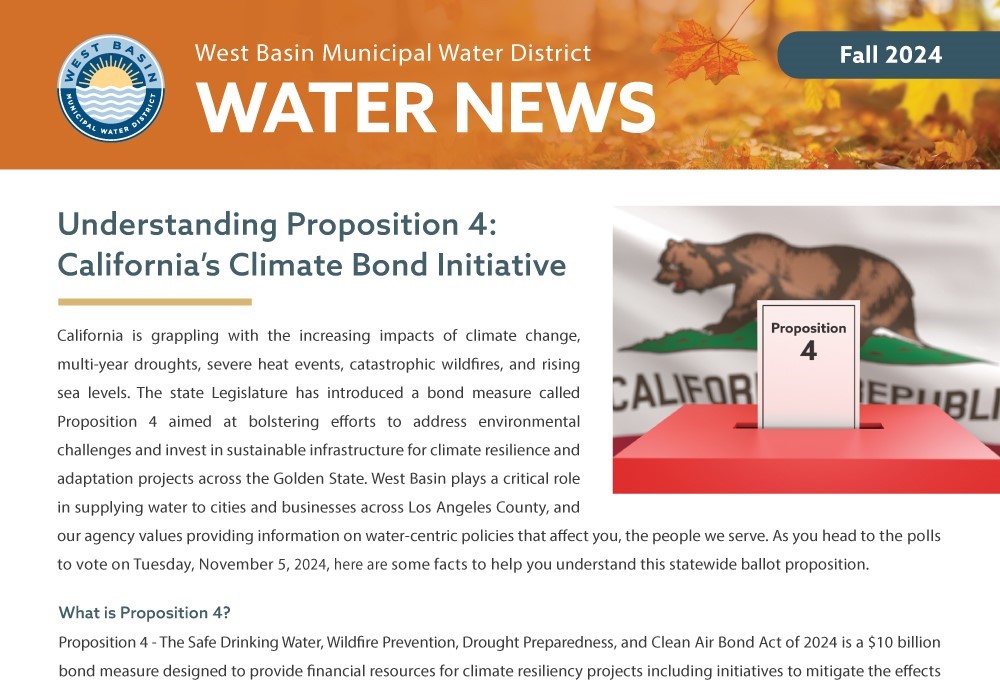 West Basin Fall 2024 Newsletter - Page 1 - Web